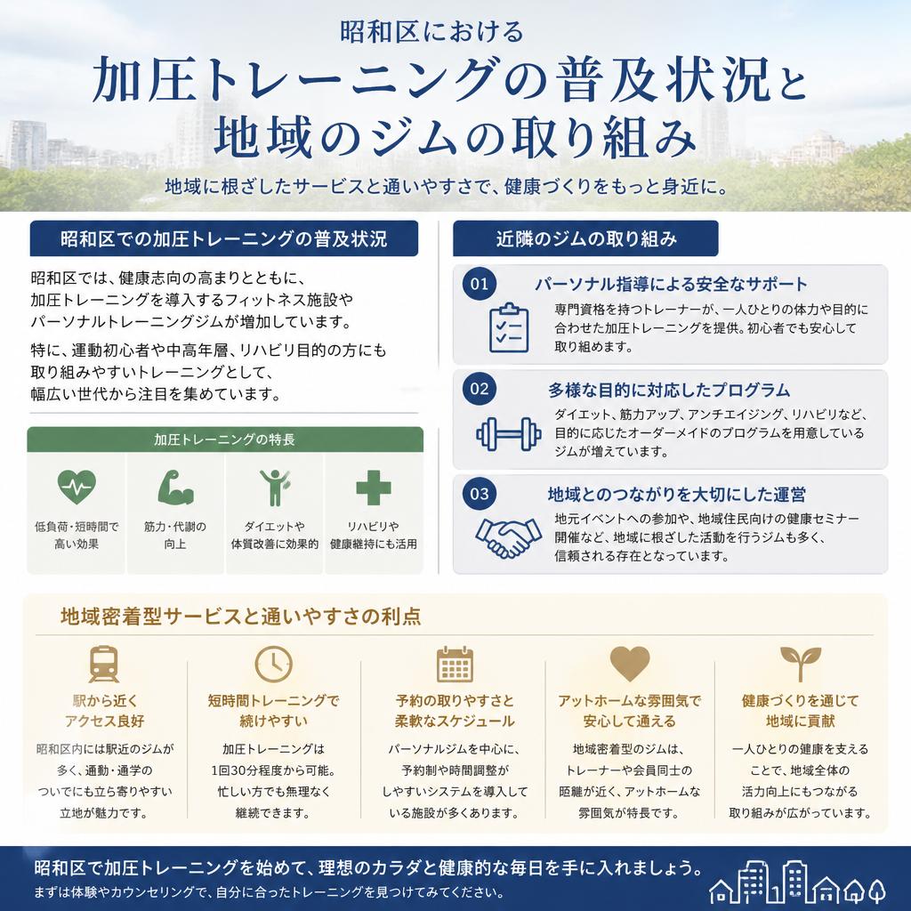 昭和区における加圧トレーニングの現状