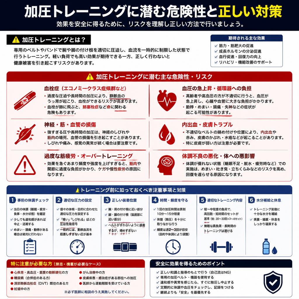 加圧トレーニングの危険性と対策