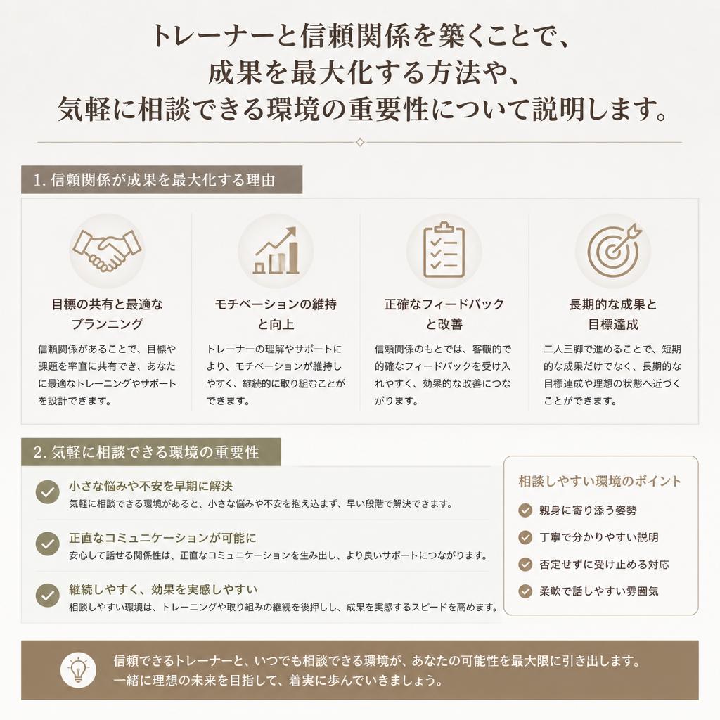 パーソナルトレーナーとのコミュニケーション
