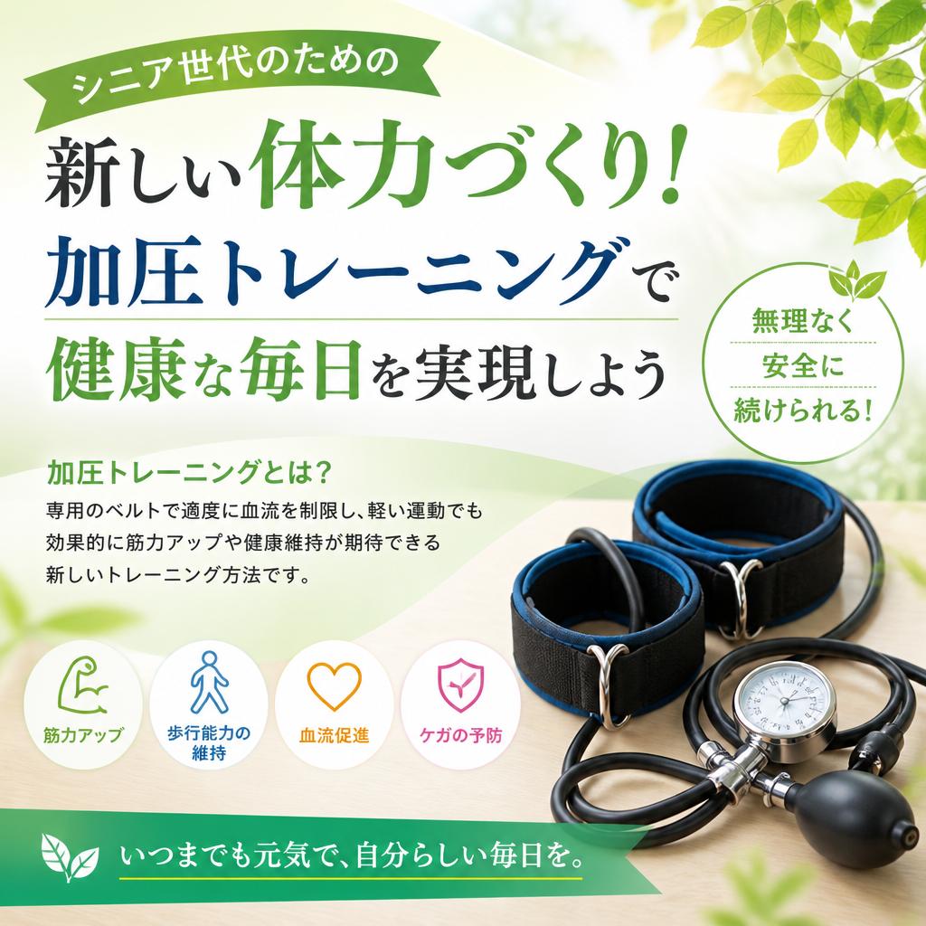 シニア世代のための新しい体力づくり！加圧トレーニングで健康な毎日を実現しよう