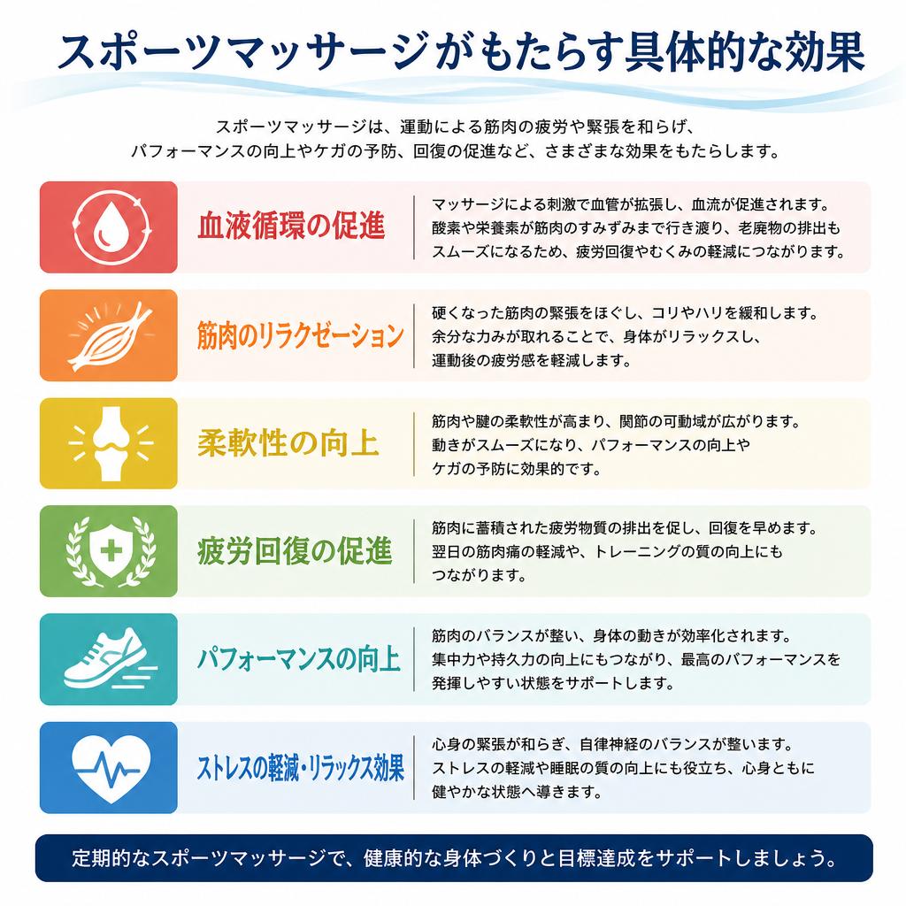 スポーツマッサージの効果とは？