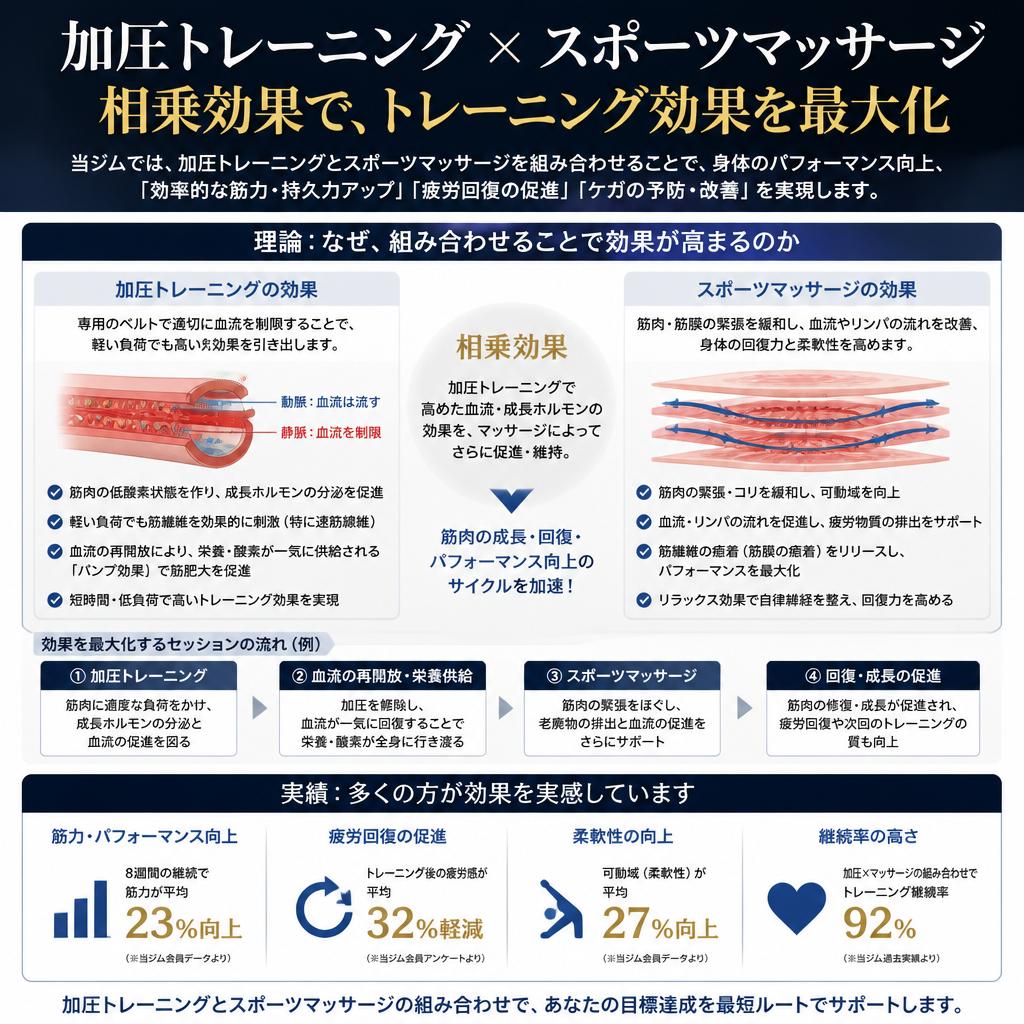 加圧トレーニングとの相乗効果