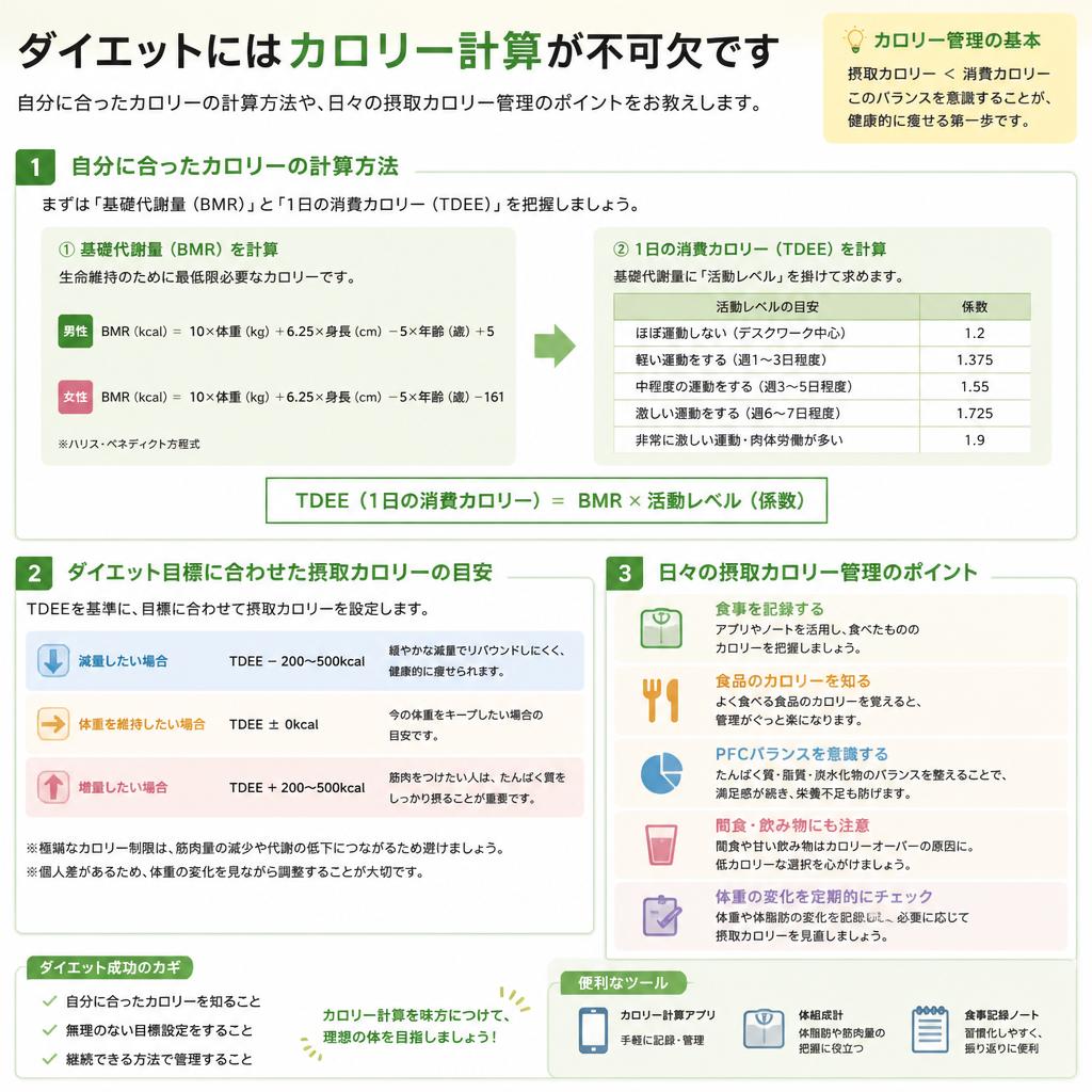 カロリー計算の基本をマスターしよう！