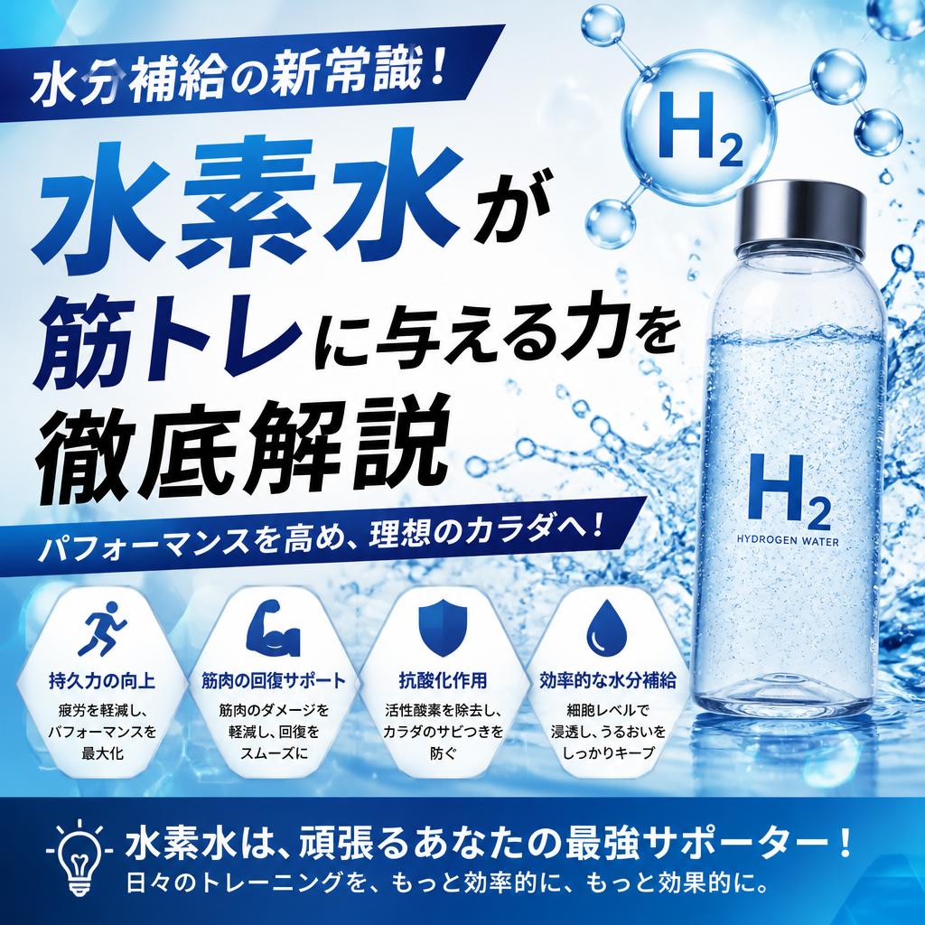 水分補給の新常識！水素水が筋トレに与える力を徹底解説