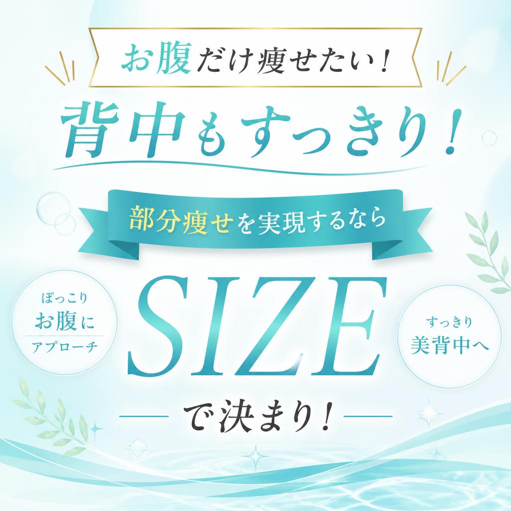 お腹だけ痩せたい！背中もすっきり！部分痩せを実現するならSIZEで決まり！