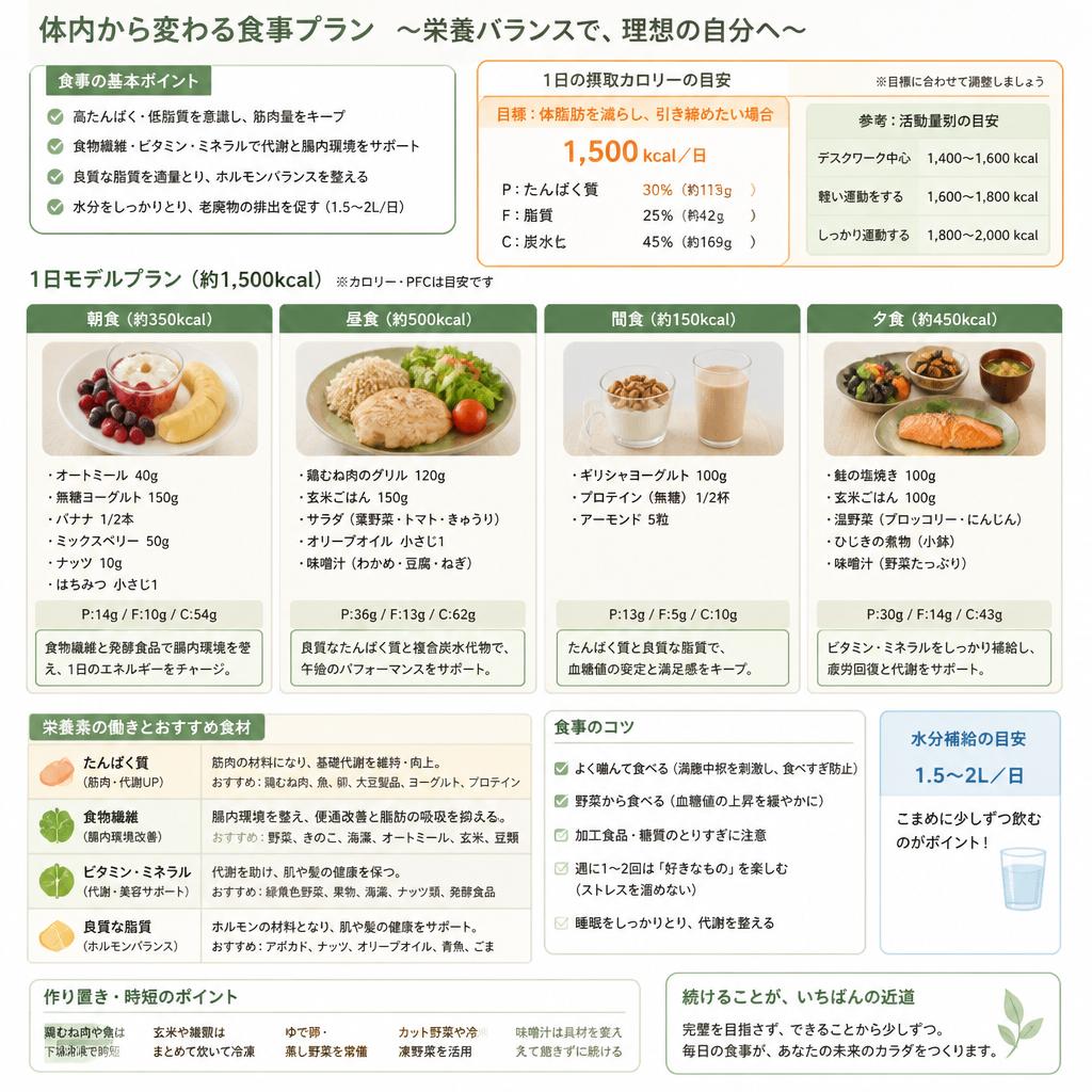 食事指導で内側からサポート