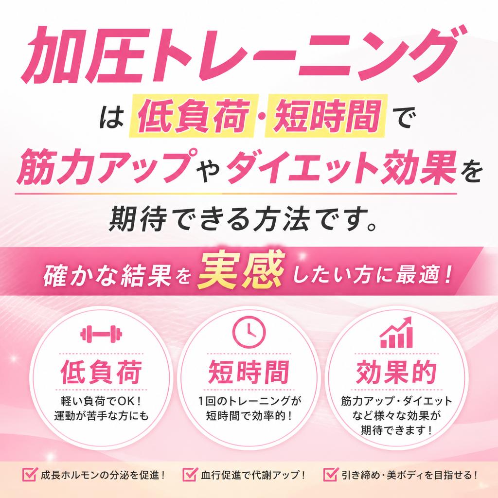 加圧トレーニングで短時間・効率的に！