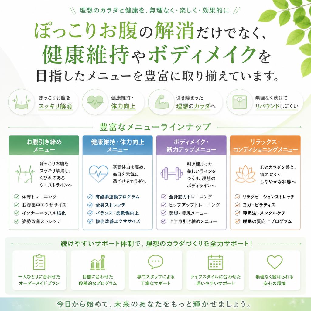 健康維持と美ボディの両立