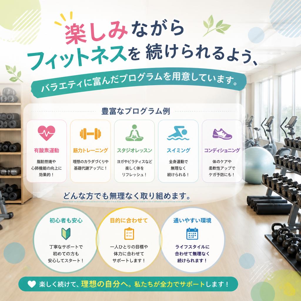 楽しく続けられるプログラム