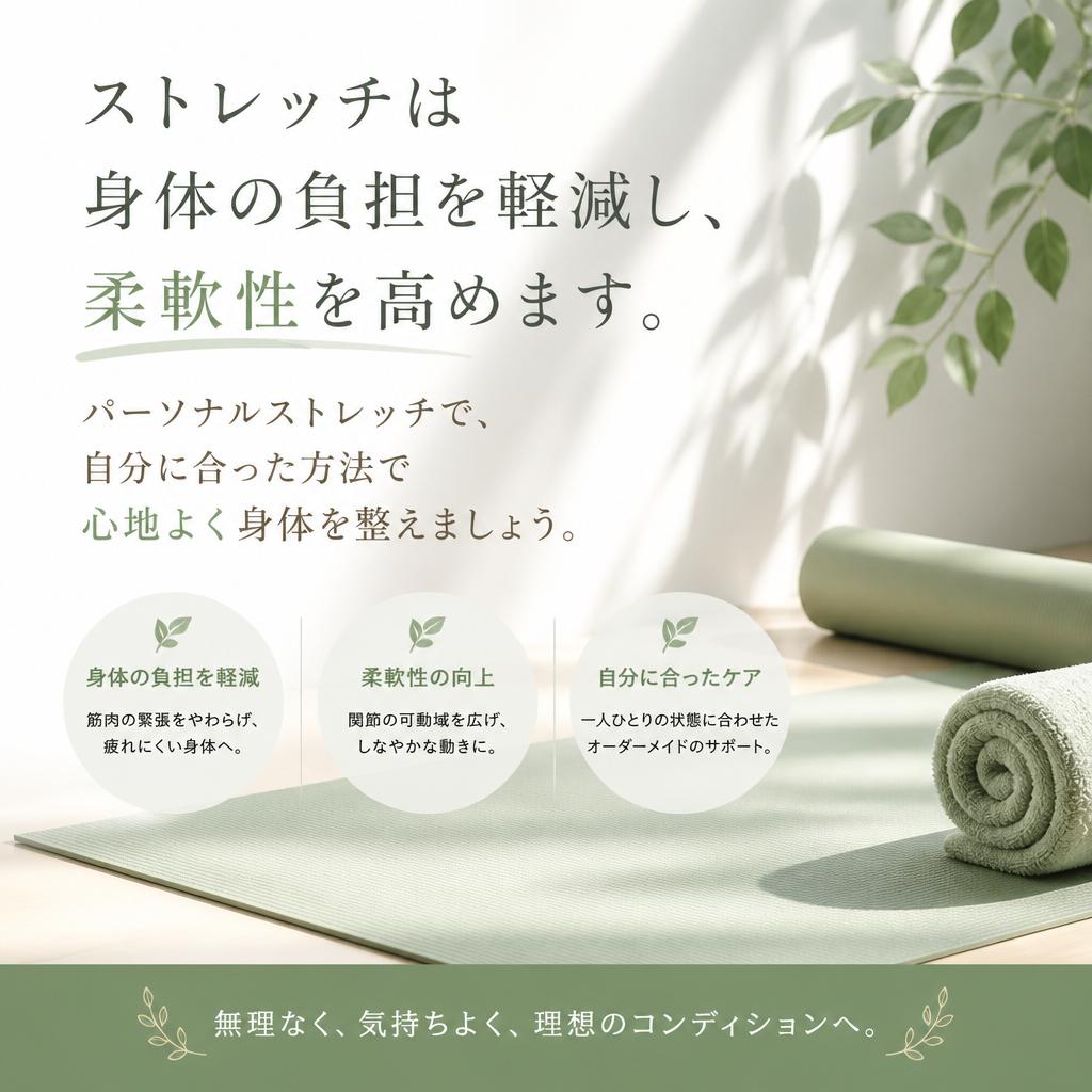 ストレッチで柔らかな身体づくり